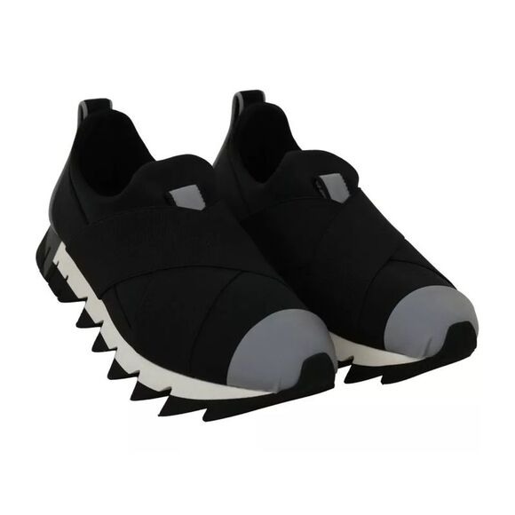 Dolce & Gabbana Black Shark Neoprene Stretch Sneakers Women's Shoes (Pre-Owned) - Picture 3 of 6